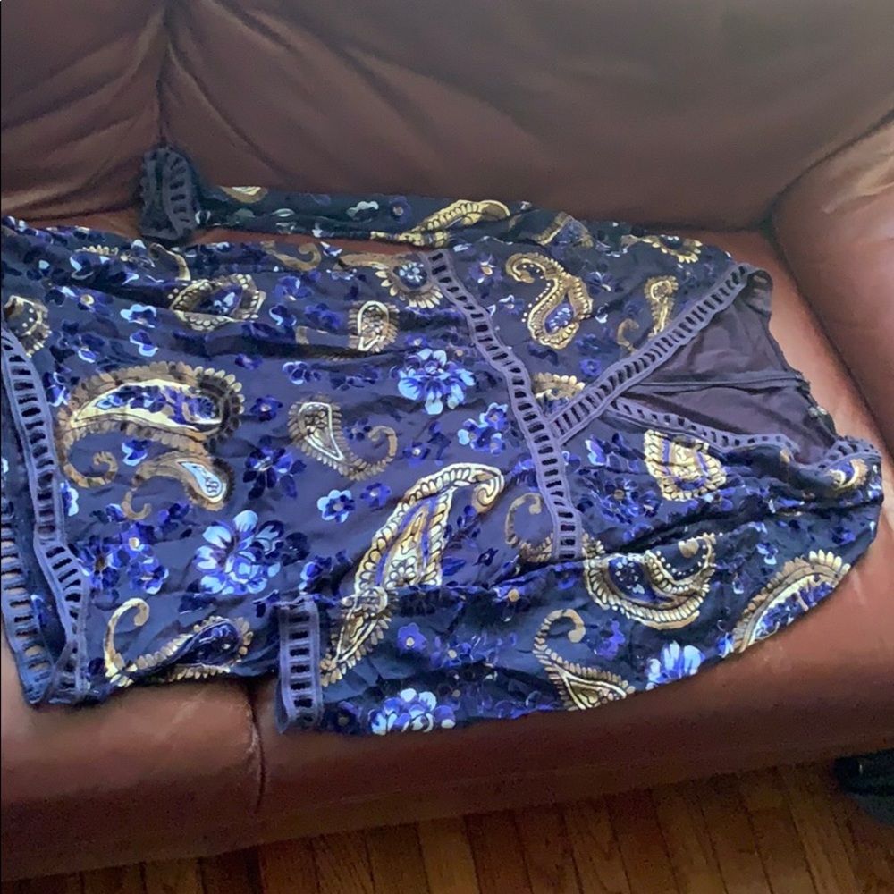 Missguided mini blue detailed dress